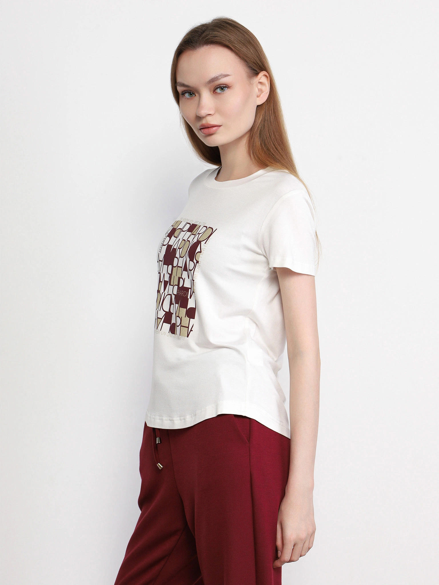 Футболка прямого кроя с принтом